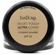 ISADORA VELVET TOUCH ULTRA COVER COMPACT POWDER WARM BEIGE SPF20 66 - farmaidea24.com
