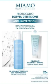 MIAMO DOPPIA DETERSIONE ANTI-IMPERFEZIONI PROTOCOLLO 1 AHA/BHA PURIFYING CLEANSER 250 ML + 1 MINI CRYSTAL OIL 50 ML - farmaidea24.com