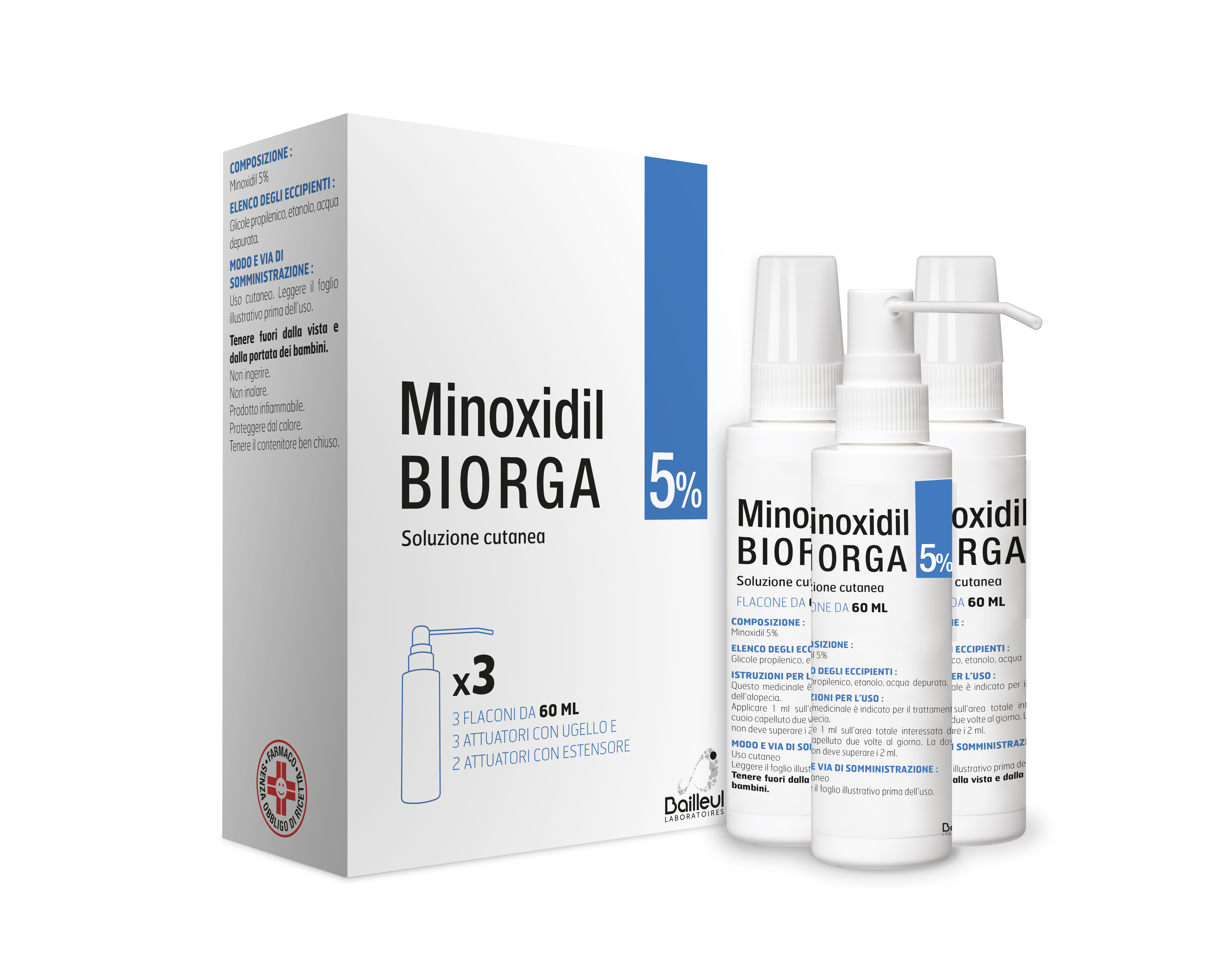 MINOXIDIL BIORGA*SOL CUT 3FL5% - farmaidea24.com
