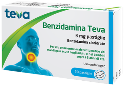 BENZIDAMINA TEVA*20PASTL 3MG - farmaidea24.com