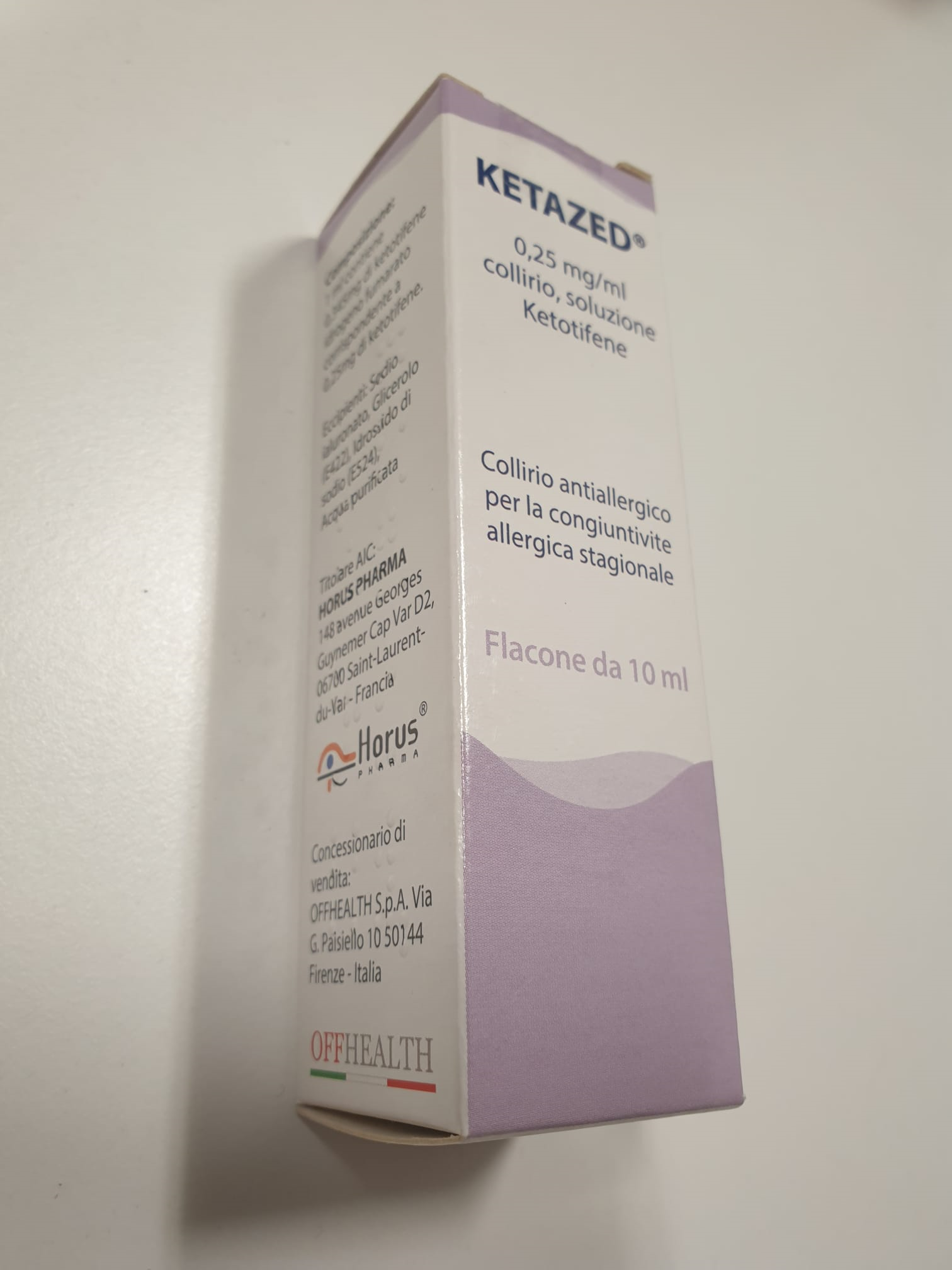 KETAZED*COLL FL 10ML 0,25MG/ML - farmaidea24.com