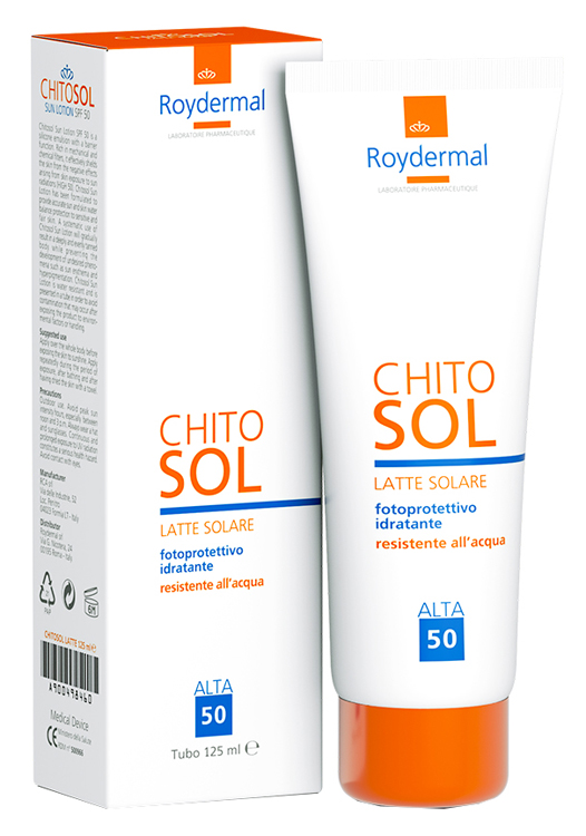 CHITOSOL LATTE SOLARE SPF50 125 ML - farmaidea24.com