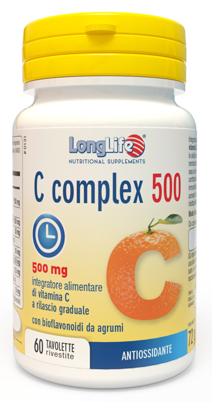LONGLIFE C COMPLEX 500 TIME RELEASED 60 TAVOLETTE RIVESTITE - farmaidea24.com