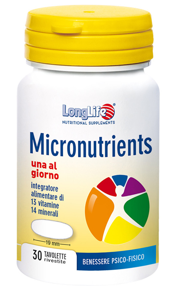 LONGLIFE MICRONUTRIENTS 30 TAVOLETTE RIVESTITE - farmaidea24.com