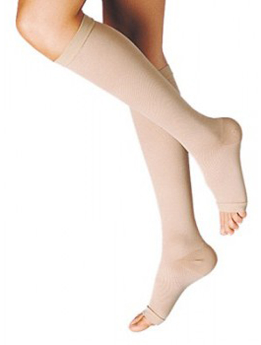 GAMBALETTO TERAPEUTICO DUALSAN A COMPRESSIONE DECRESCENTE KKL2 PUNTA APERTA BEIGE UNISEX 2 1 PAIO - farmaidea24.com