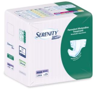 PANNOLONE PER INCONTINENZA A MUTANDINA SERENITY SOFTDRY MAXI LARGE 15 PEZZI - farmaidea24.com