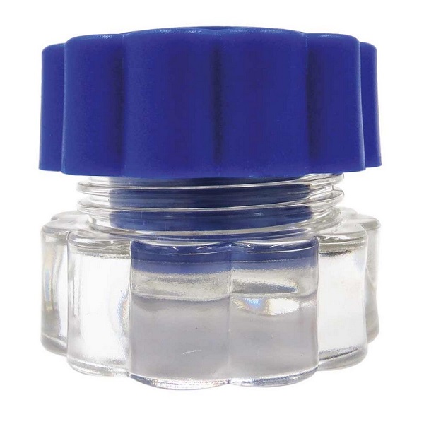 FRANTUMAPILLOLE IN ABS A 2 SCOMPARTI BASE TRASPARENTE COPERCHIO BLU DIMENSIONI 5,4X3,3X4,7 CM - farmaidea24.com