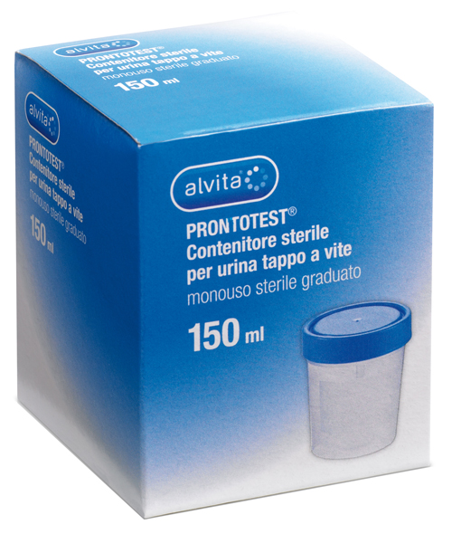 CONTENITORE PER URINA ALVITA PRONTOTEST GRADUATO CON TAPPO A VITE - farmaidea24.com