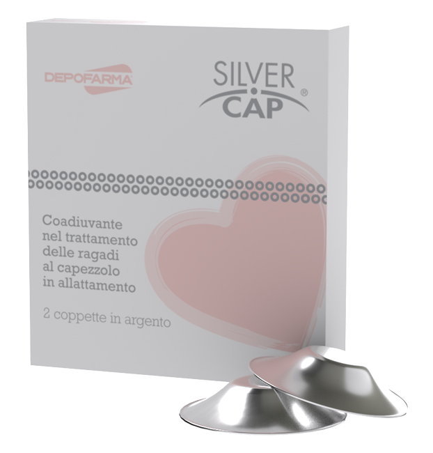 SILVER CAP COPPETTE IN ARGENTO COPRI CAPEZZOLI PER ALLATTAMENTO 2 PEZZI - farmaidea24.com