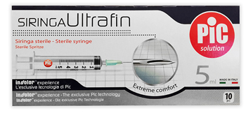 SIRINGA PIC ULTRAFINE 5 ML AGO 14 10 PEZZI - farmaidea24.com