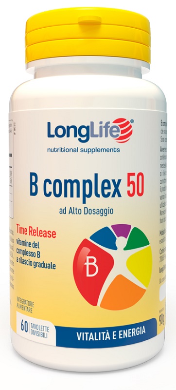 LONGLIFE B COMPLEX 50 RILASCIO GRADUALE 60 TAVOLETTE DIVISIBILI - farmaidea24.com