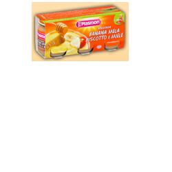PLASMON OMOGENEIZZATO BANANA/MELA/BISCOTTI/MIELE 120 G X 3 PEZZI - farmaidea24.com