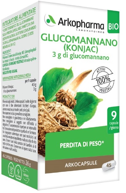 ARKO CAPSULE GLUCOMANNANO BIO 45 CAPSULE - farmaidea24.com
