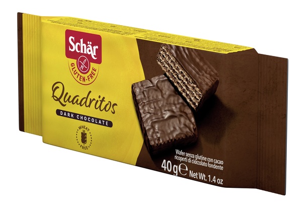 SCHAR QUADRITOS WAFER CON CACAO RICOPERTI DI CIOCCOLATO FONDENTE 40 G - farmaidea24.com