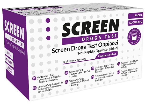 SCREEN DROGA TEST OPPIACEI TEST ANTIDROGA CON CONTENITORE URINA - farmaidea24.com