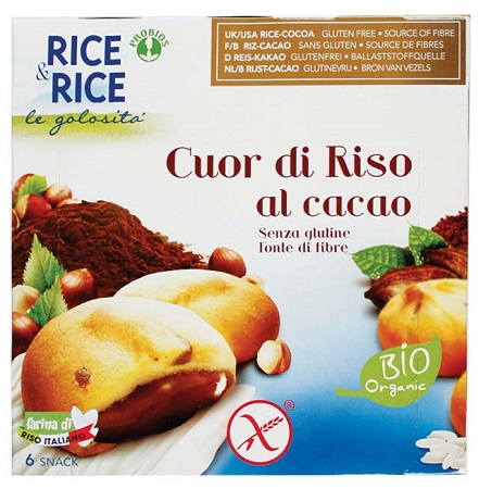 RICE&RICE CUOR DI RISO AL CACAO 6 X 33 G - farmaidea24.com