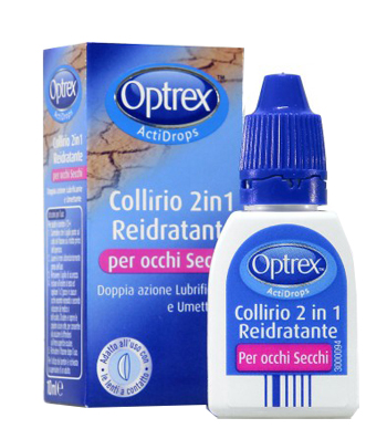 GOCCE OCULARI OPTREX ACTIDROPS 2IN1 REIDRATANTE OCCHI STANCHI 1 PEZZO - farmaidea24.com