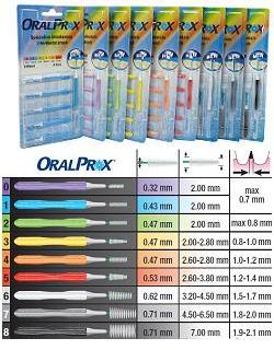 ORALPROX BLISTER DA 6 SPAZZOLINI INTERDENTALI MISURA 1 COLORE AZZURRO - farmaidea24.com