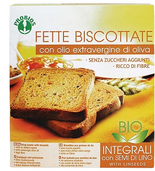 FETTE BISCOTTATE INTEGRALI AI SEMI DI LINO SENZA ZUCCHERO 270 G - farmaidea24.com