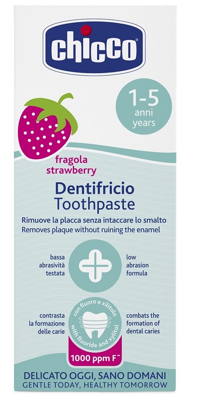 CHICCO DENTIFRICIO FRAGOLA 50 ML 12M+ CON FLUORO - farmaidea24.com