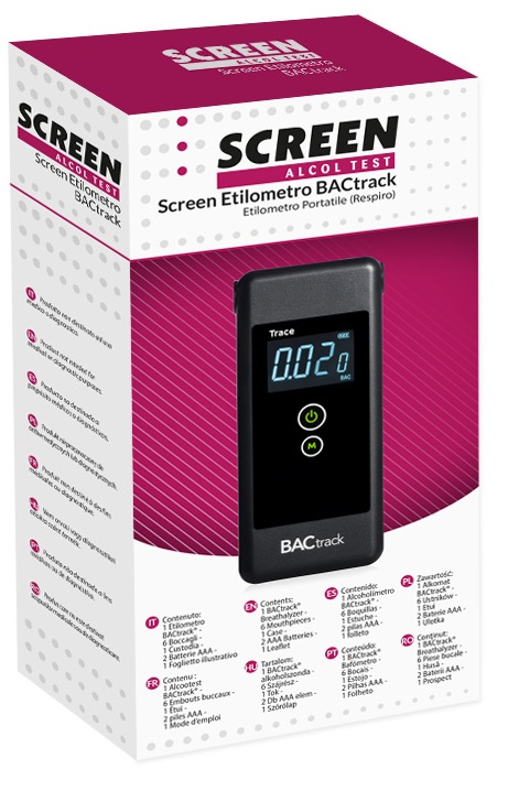 SCREEN ALCOL TEST SCREEN ETILOMETRO BACTRACK - farmaidea24.com