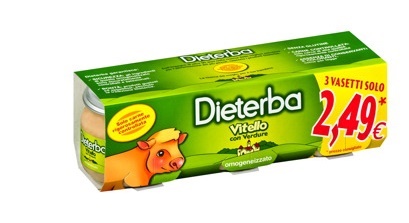 DIETERBA OMOGENEIZZATO VITELLO 3 PEZZI 80 G - farmaidea24.com