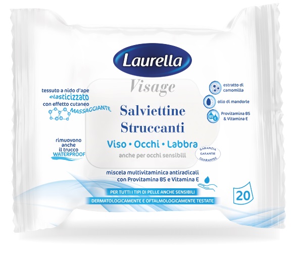 LAURELLA VISAGE SALVIETTINA STRUCCANTE 20 PEZZI - farmaidea24.com