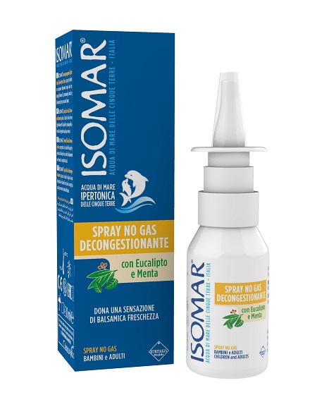 ISOMAR SOLUZIONE ACQUA MARE NASO IPERTONICA NASO SPRAY DECONGESTIONANTE 30 ML - farmaidea24.com