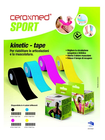 CEROXMED SPORT KINETIC TAPE BLU 1 PEZZO - farmaidea24.com