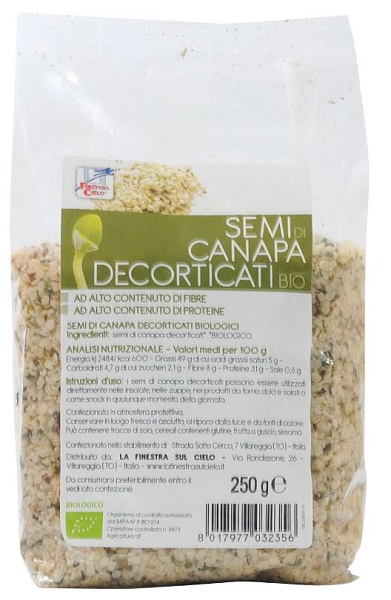 FSC SEMI DI CANAPA DECORTICATI BIO AD ALTO CONTENUTO DI FIBRA 250 G - farmaidea24.com