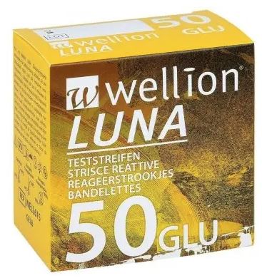 WELLION LUNA 50 STRIPS STRISCE PER MISURAZIONE GLICEMIA - farmaidea24.com