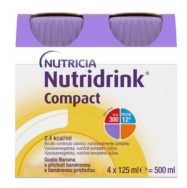 NUTRICIA NUTRIDRINK COMPACT GUSTO BANANA 4 BOTTIGLIE DA 125 ML - farmaidea24.com