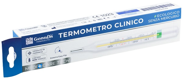 TERMOMETRO CLINICO ECOLOGICO SENZA MERCURIO 1 PEZZO MEDICARE - farmaidea24.com