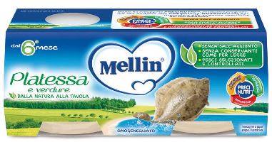 MELLIN OMOGENEIZZATO PLATESSA 2X80 G - farmaidea24.com