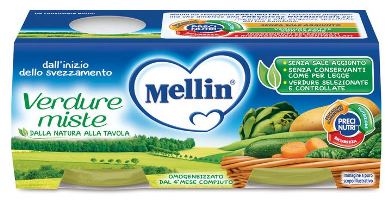 MELLIN OMOGENEIZZATO VERDURE MISTE 2 X 80 G - farmaidea24.com