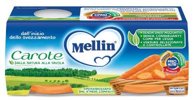 MELLIN OMOGENEIZZATO CAROTE 2 X 80 G - farmaidea24.com