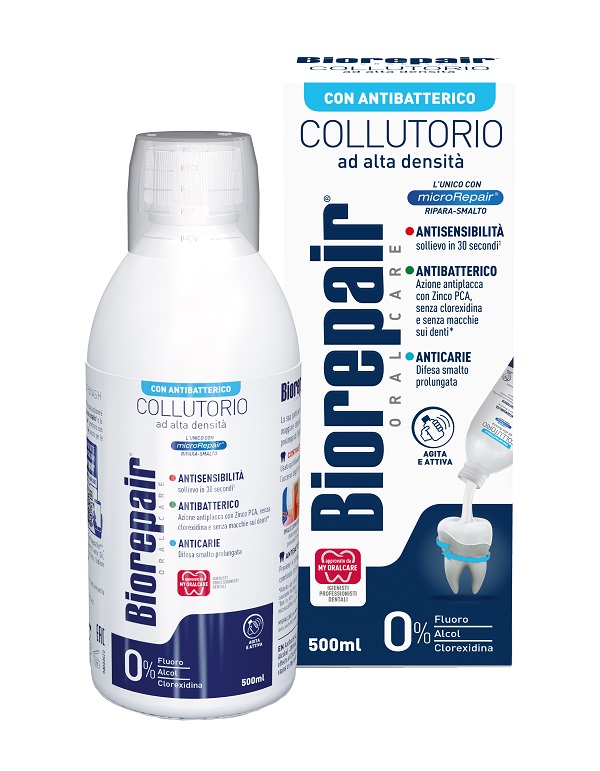BIOREPAIR ORAL CARE COLLUTORIO ALTA INTENSITA' 3IN1 ANTISENSIBILITA', ANTIBATTERICO, ANTICARIE 500 ML - farmaidea24.com
