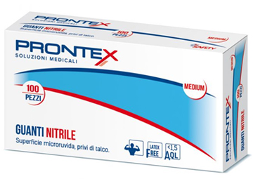 PRONTEX GUANTO IN NITRILE SENZA POLVERE GRANDE 8/9 100 PEZZI - farmaidea24.com