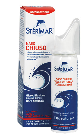 STERIMAR IPERTONICO NASO CHIUSO RAME E MANGANESE SPRAY 50 ML - farmaidea24.com