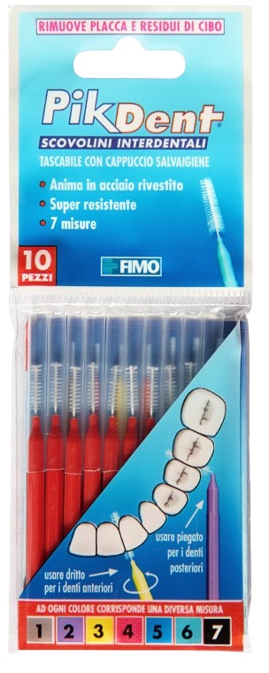 PIKDENT STUZZICOLINO 4 ROSSO 10 PEZZI - farmaidea24.com