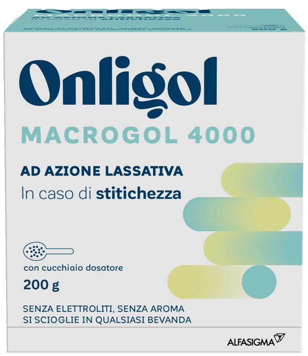 ONLIGOL MACROGOL 4000 200 G CON CUCCHIAINO DOSATORE SENZA ZUCCHERO - farmaidea24.com