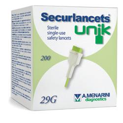 LANCETTE PUNGIDITO SECURLANCETS UNIK GAUGE 29 200 PEZZI - farmaidea24.com