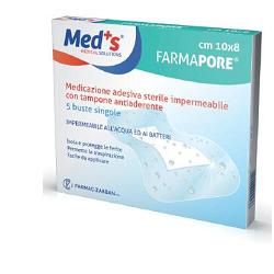 MEDICAZIONE MEDS PORE ADESIVA IMPERMEABILE 10X15CM 5 PEZZI - farmaidea24.com