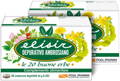 ELISIR DEPURATIVO AMBROSIANO 80 COMPRESSE 21,20 G - farmaidea24.com