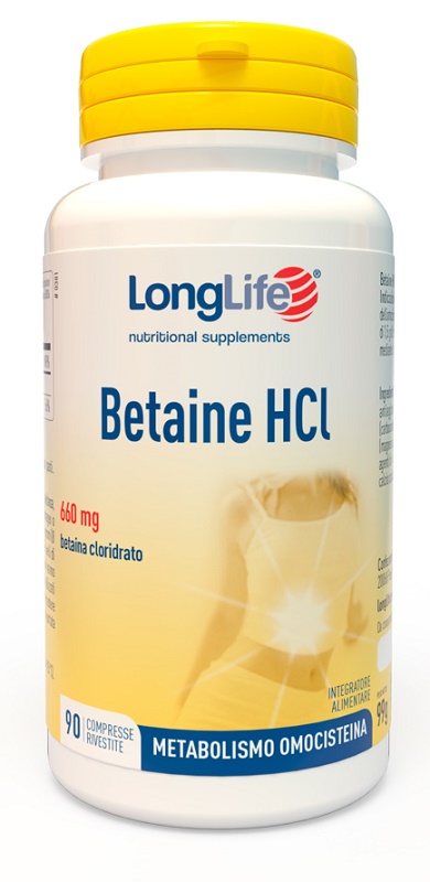 LONGLIFE BETAINE HCL 90 COMPRESSE RIVESTITE - farmaidea24.com