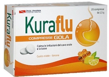 KURAFLU GOLA LIMONE/MIELE 20 COMPRESSE - farmaidea24.com
