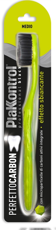 PLAKKONTROL PERFETTO CARBON SPAZZOLINO MANUALE BLISTER 1 PEZZO - farmaidea24.com