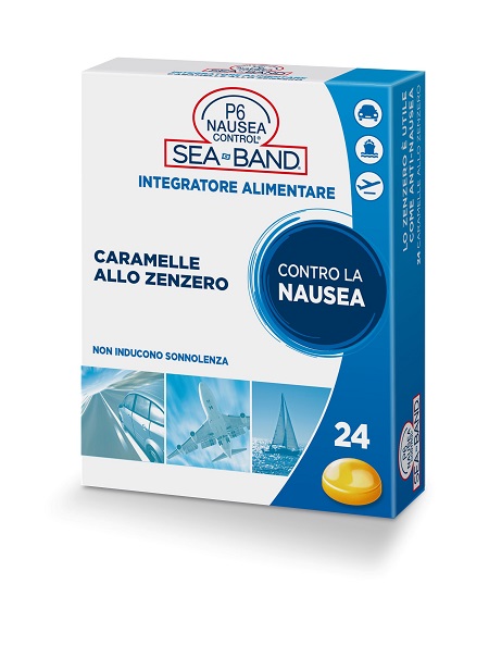 P6 NAUSEA CONTROL CARAMELLE ANTI NAUSEA VIAGGIO ALLO ZENZERO 24 PEZZI - farmaidea24.com