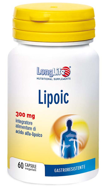 LONGLIFE LIPOIC 300 MG 60 CAPSULE VEGETALI DA 500 MG - farmaidea24.com
