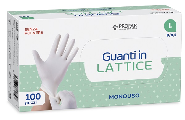 PROFAR GUANTO IN LATTICE SENZA POLVERE L 100 PEZZI - farmaidea24.com